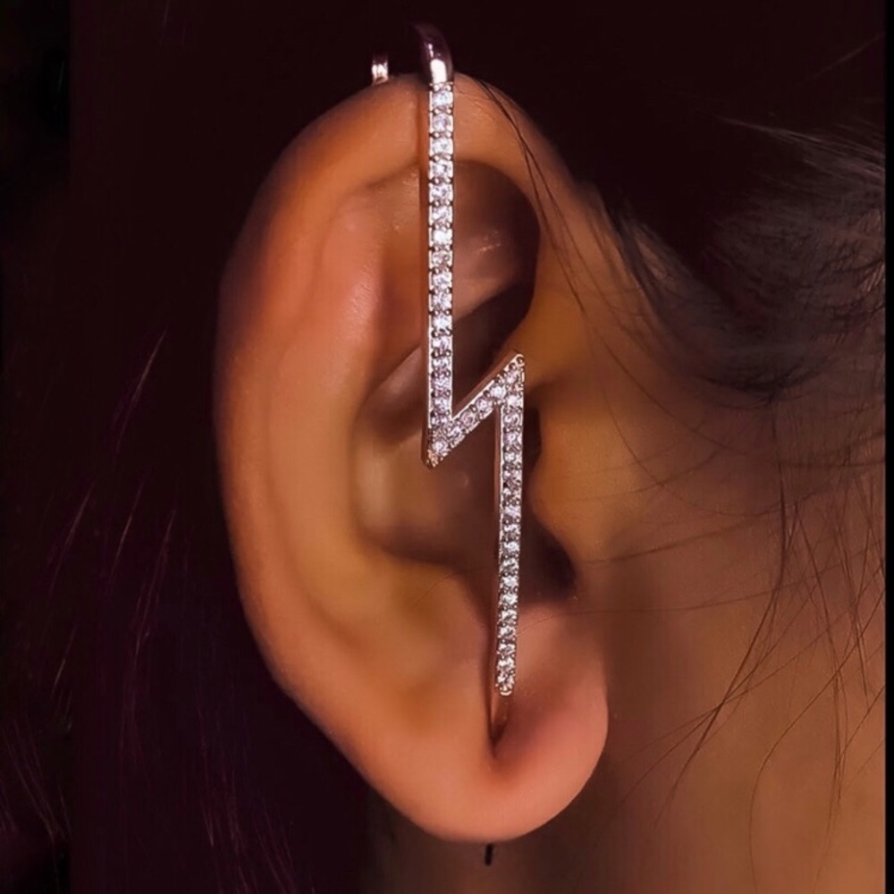 ⚜️𝟯𝟬%𝗢𝗙𝗙 𝗯𝘂𝗻𝗱𝗹𝗲𝘀 𝟯+⚜️ NEW CZ Silver Flash Ear Hook - Picture 7 of 14